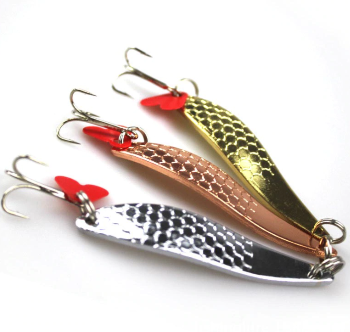 Lot of four (4) Moriyanna Fishing Spoons JC#1 - sporting goods