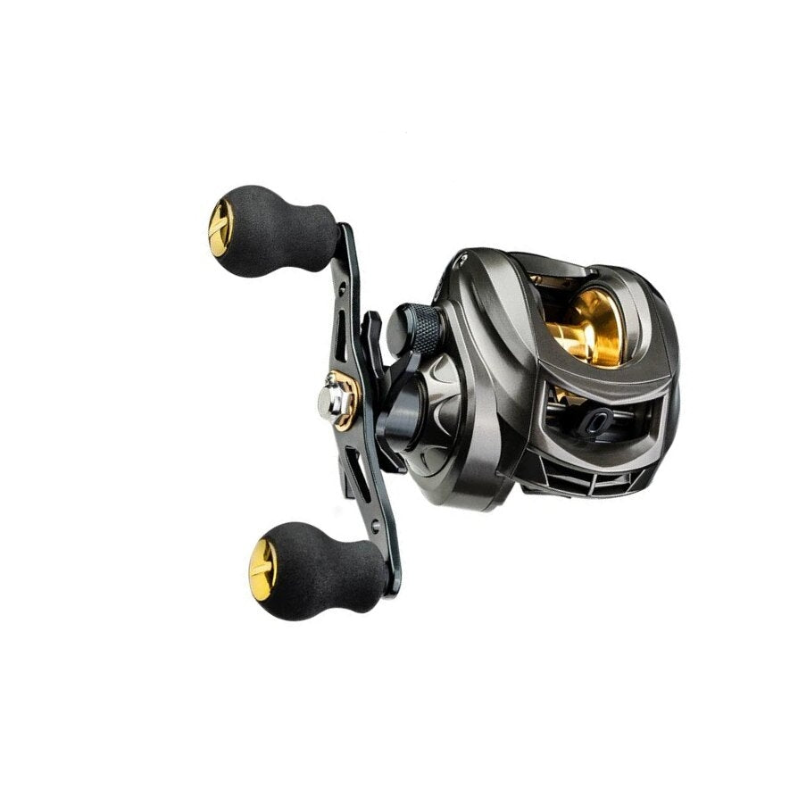 Fishdrops Baitcasting Reels Double Brake Systems Baitcaster Reel High Speed Gear Ratio 7.0 Ultra Smooth Low Profile Fishing Reel