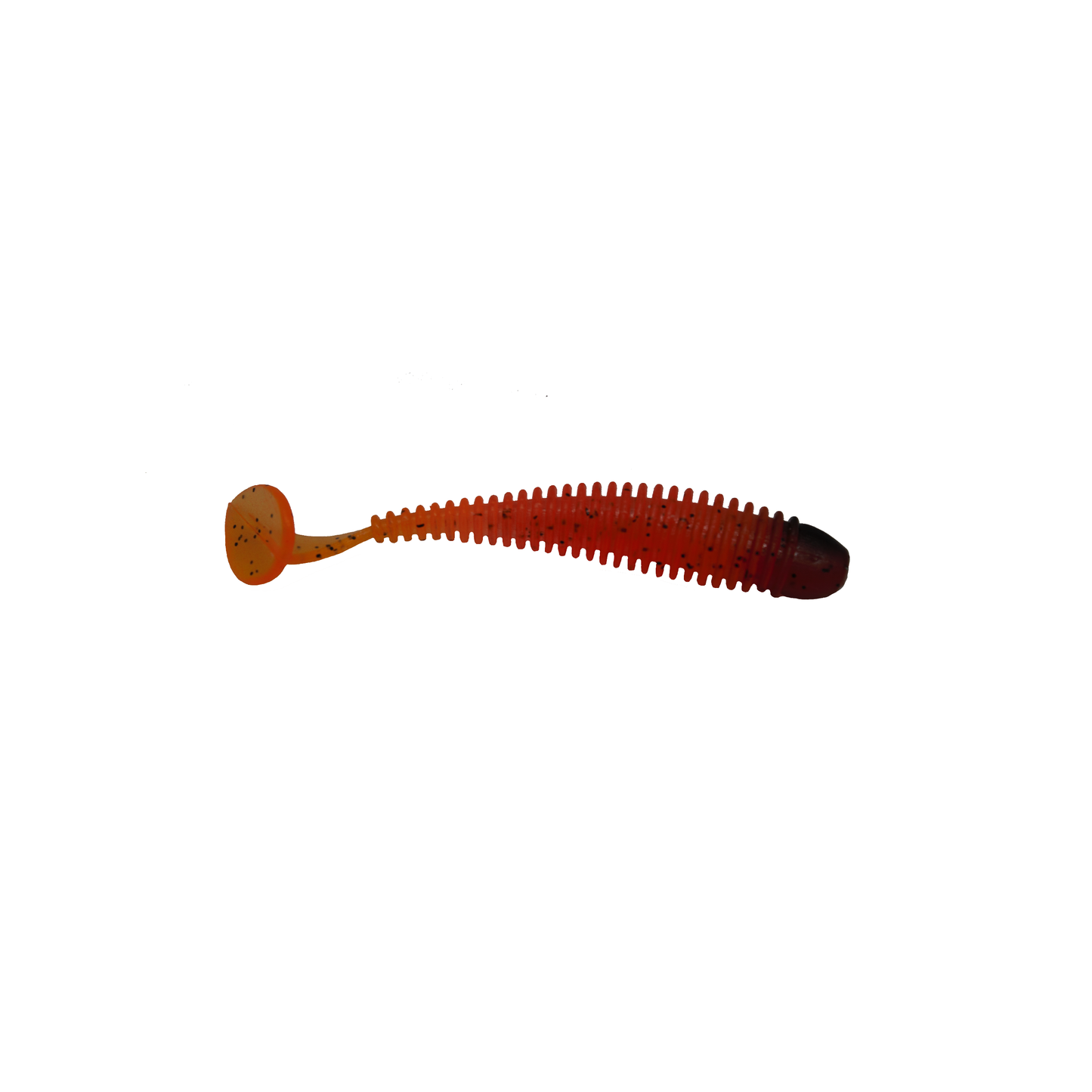 Fishing Depot Reddened Flat-Finned Curl Tail Twister, 3-in