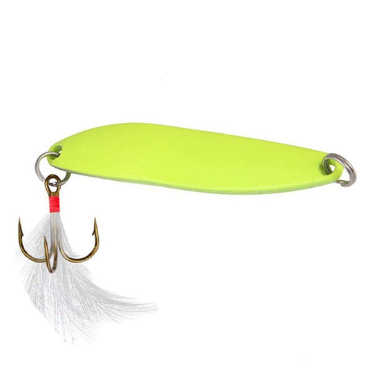 Fishing Depot Yellow Feathered-Spoon, 1/2-oz