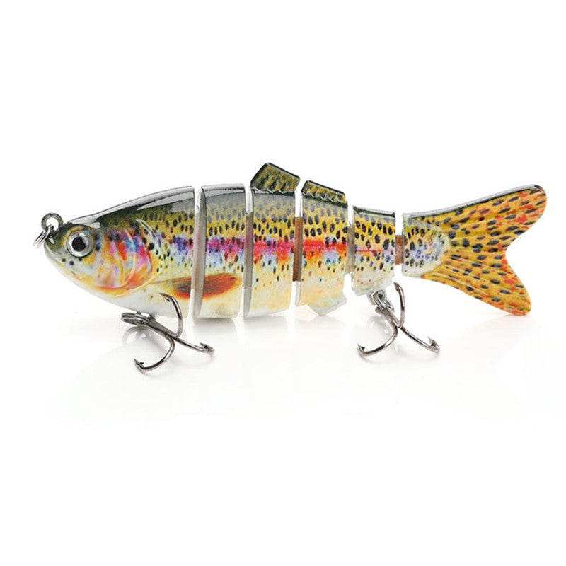 Fishing Depot 6-Jointed Forked-Tail Swimbait, 4-in